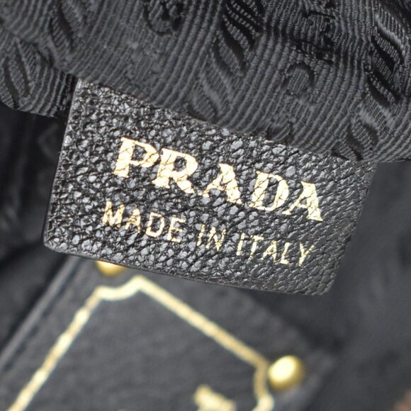 PRADA Logo Tessuto 2Way Hand Shoulder Bag Nylon Leather Black GHW Italy 87KB247 - Picture 16 of 16